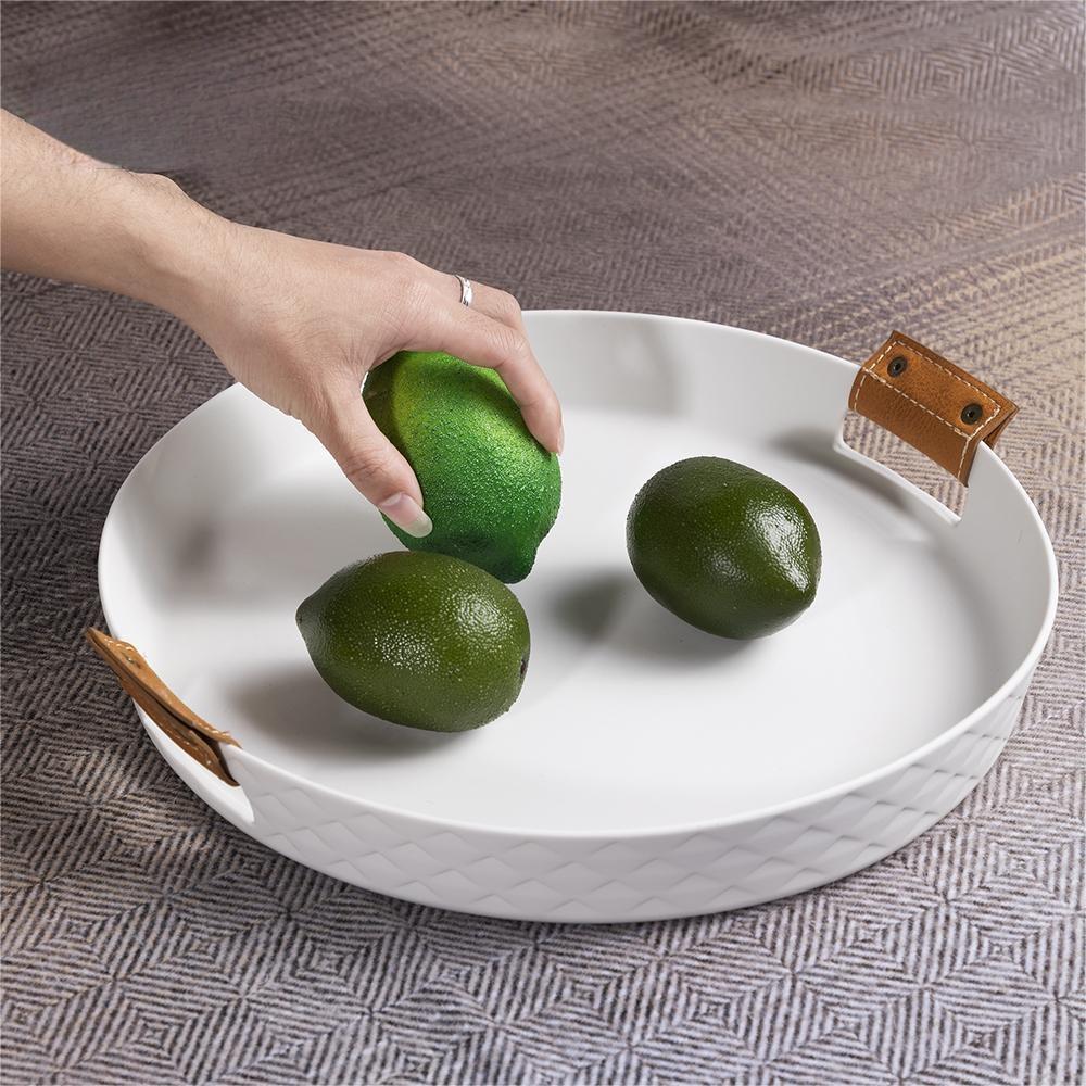 White Luxury Serving Tray Decorative Tray Vanity Tray