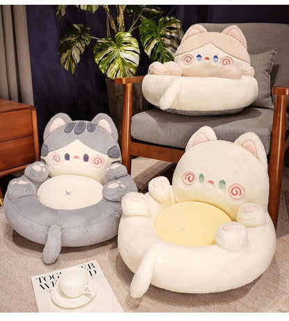 Cartoon Cute Tummy Cat Cushion Floor Sofa Office Soft Futon Thickening Floor Mat