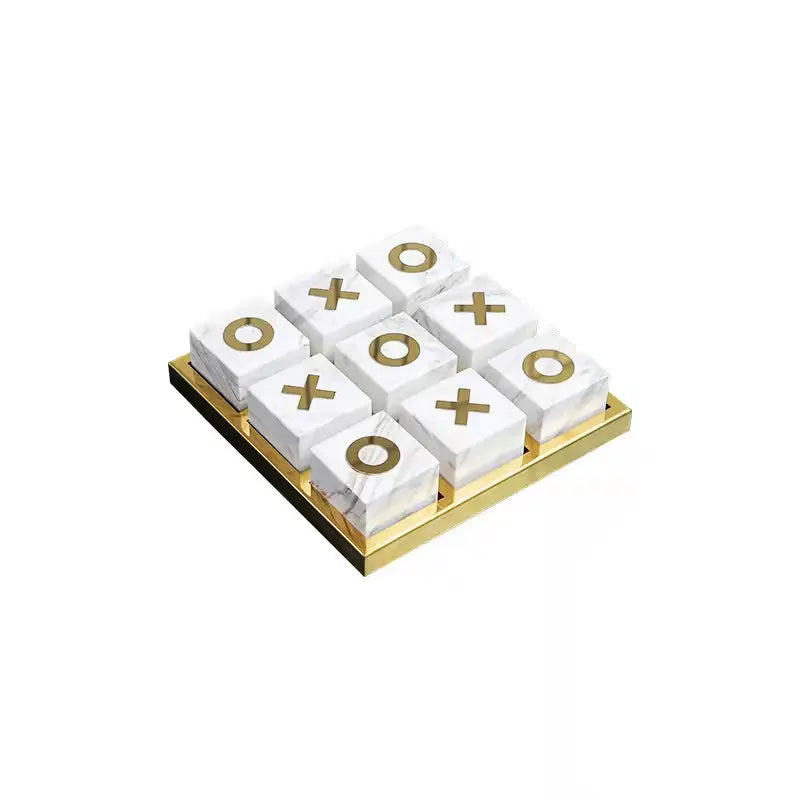 Tic Tac Toe Eaton Gold XOX Tabletop Decor
