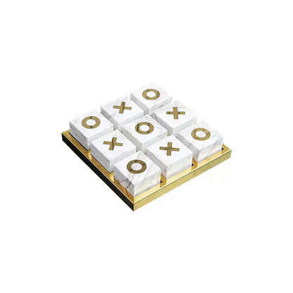 Tic Tac Toe Eaton Gold XOX Tabletop Decor