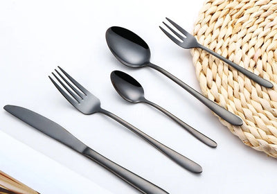 Jayden Black Flatware - Set of 20 pieces