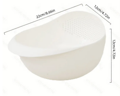 Jewel Silicone Colander White Rice Strainer