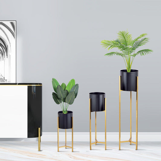 Modern Planters Black with Gold Legs