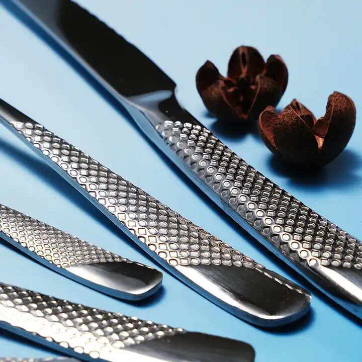 Silver Flatware Stainless Steel Steak Knife Cutlery Set for 4 persons 5 piece per Set