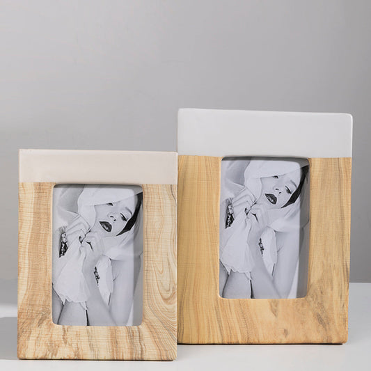 Natural Wood Color Ceramic Picture Frame