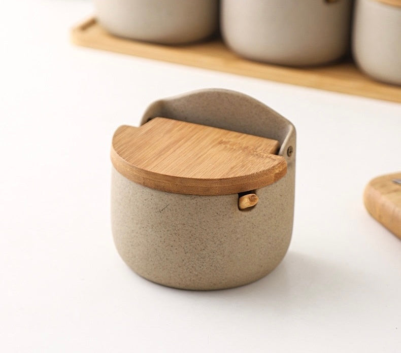 Spice Jars Spice Canisters Ceramic Canisters with Tray