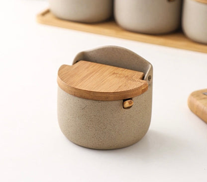 Spice Jars Spice Canisters Ceramic Canisters with Tray