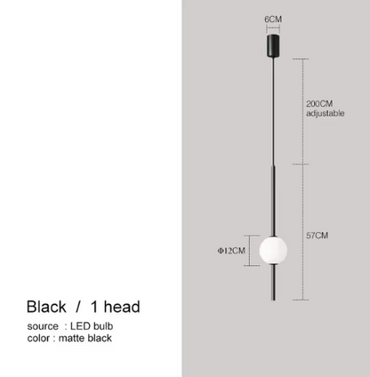 Nordic Simple Glass Ball Pendant Lights Dining Room Bedroom Decor Hanging Lamp Restaurant Bar Suspension Chandeliers Lighting