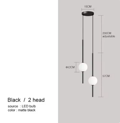 Nordic Simple Glass Ball Pendant Lights Dining Room Bedroom Decor Hanging Lamp Restaurant Bar Suspension Chandeliers Lighting