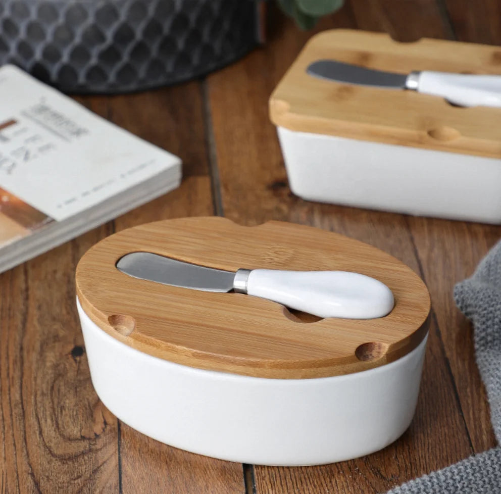 Butter Container with Knife Set High Quality Butter Container Set