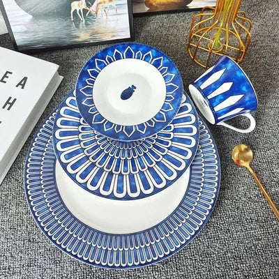 Elegant Dinnerware Blue Dinner Sets Premium Dinner Set