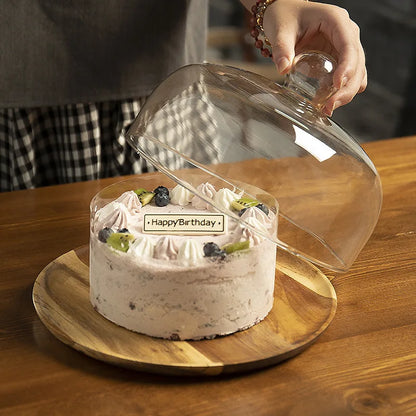 Cake Tray with Cover Cake Board Wooden Cake Serving Tray