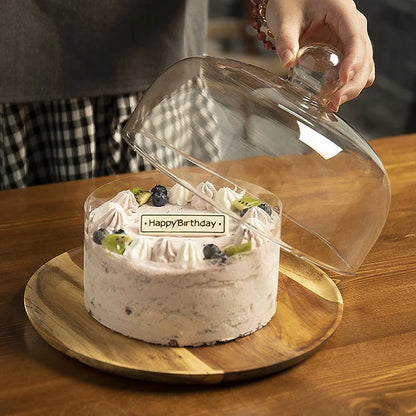 Cake Tray with Cover Cake Board Wooden Cake Serving Tray
