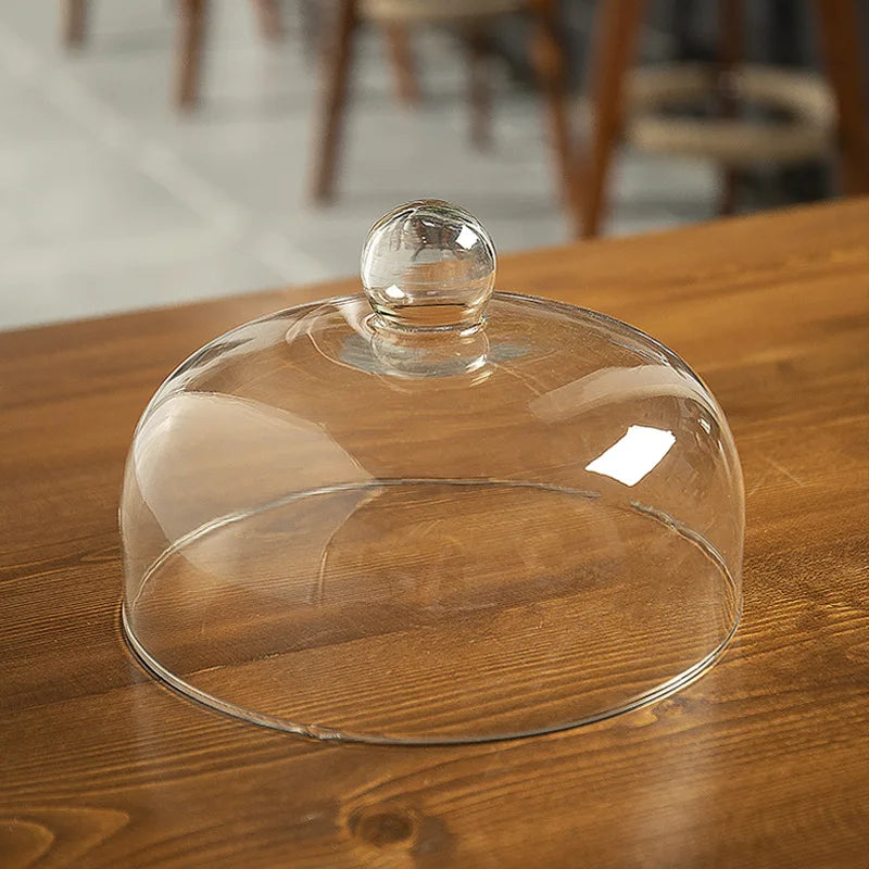Bailey Cake Board with Glass Lid Cake Tray with Cover Cake Board Wooden Cake Serving Tray