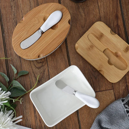 Butter Container with Knife Set High Quality Butter Container Set