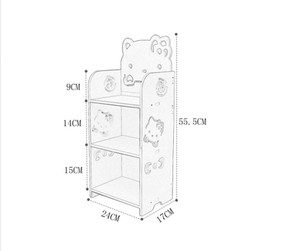 Carved bedside Shelves Hello Kitty Dimensions