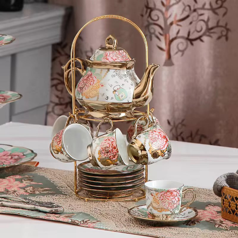 Coffee and Tea Set with Teapot Elegant Tea Set