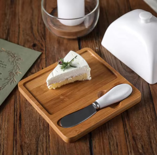 Ceramic Butter & Knife Set