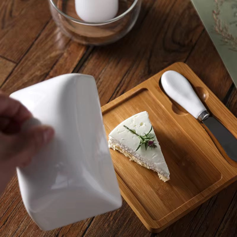Ceramic Butter & Knife Set