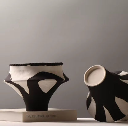 Modern Ceramic Vase Black Ceramic Vase Luxury Vases