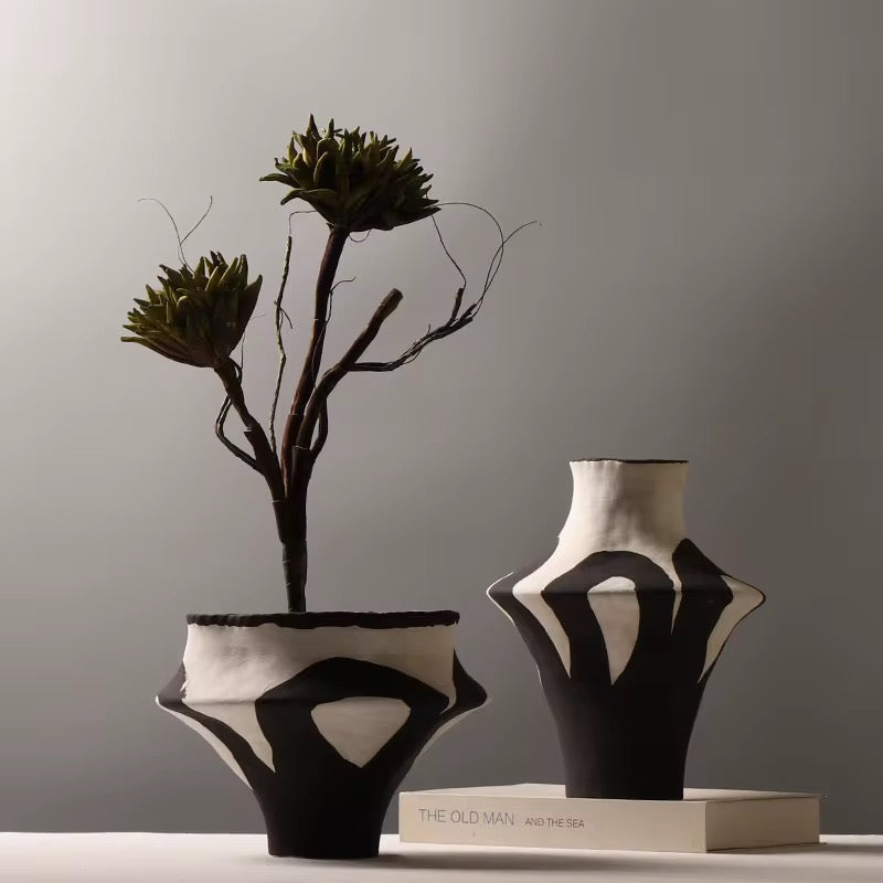 Modern Ceramic Vase Black Ceramic Vase Luxury Vases