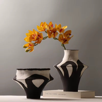 Modern Ceramic Vase Black Ceramic Vase Luxury Vases