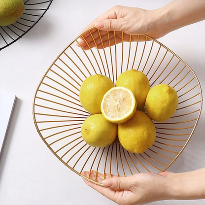 Fruit bowl washing fruit hollow drain basket iron fruit basket living room coffee table net red fruit plate snack storage basket