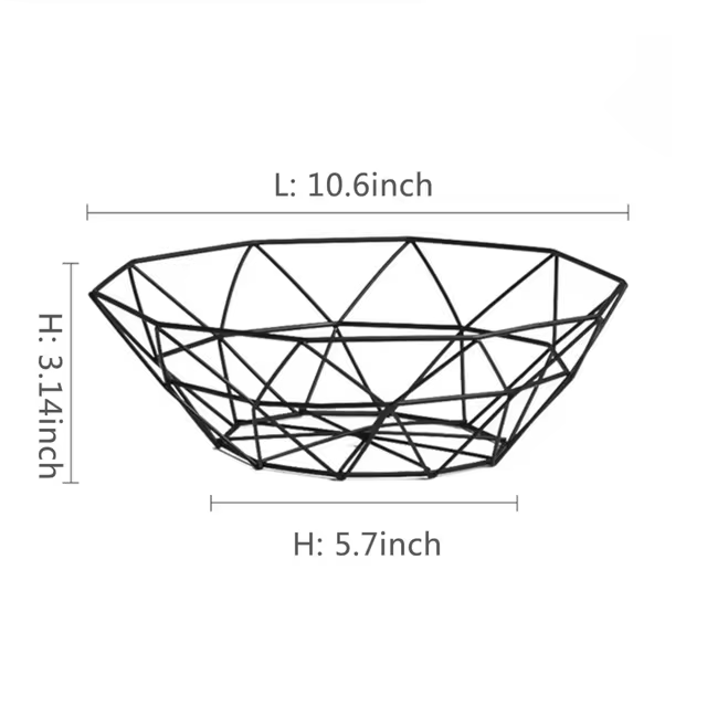 Fruit bowl washing fruit hollow drain basket iron fruit basket living room coffee table net red fruit plate snack storage basket
