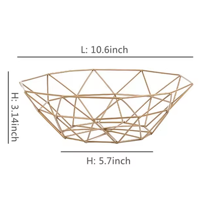 Fruit bowl washing fruit hollow drain basket iron fruit basket living room coffee table net red fruit plate snack storage basket