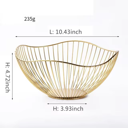 Fruit bowl washing fruit hollow drain basket iron fruit basket living room coffee table net red fruit plate snack storage basket