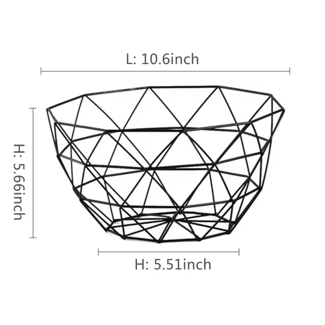Fruit bowl washing fruit hollow drain basket iron fruit basket living room coffee table net red fruit plate snack storage basket