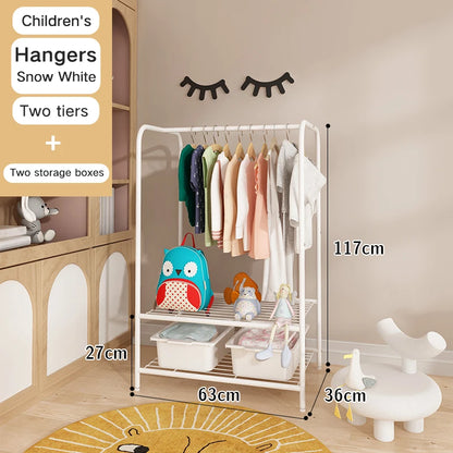 Kelton Clothes Rack with Storage Boxes