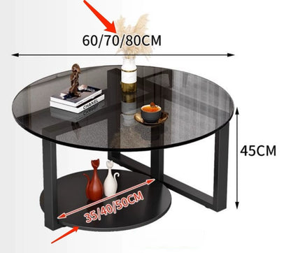 Elegant Coffee Table Modern Center Table Glass Top Coffee Table