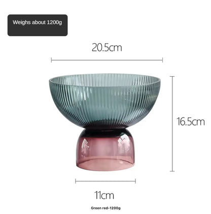 Glass Fruit Bowl Elegant Decorative Fruit Bowls