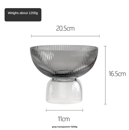 Glass Fruit Bowl Elegant Decorative Fruit Bowls