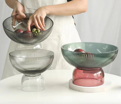 Glass Fruit Bowl Elegant Decorative Fruit Bowls
