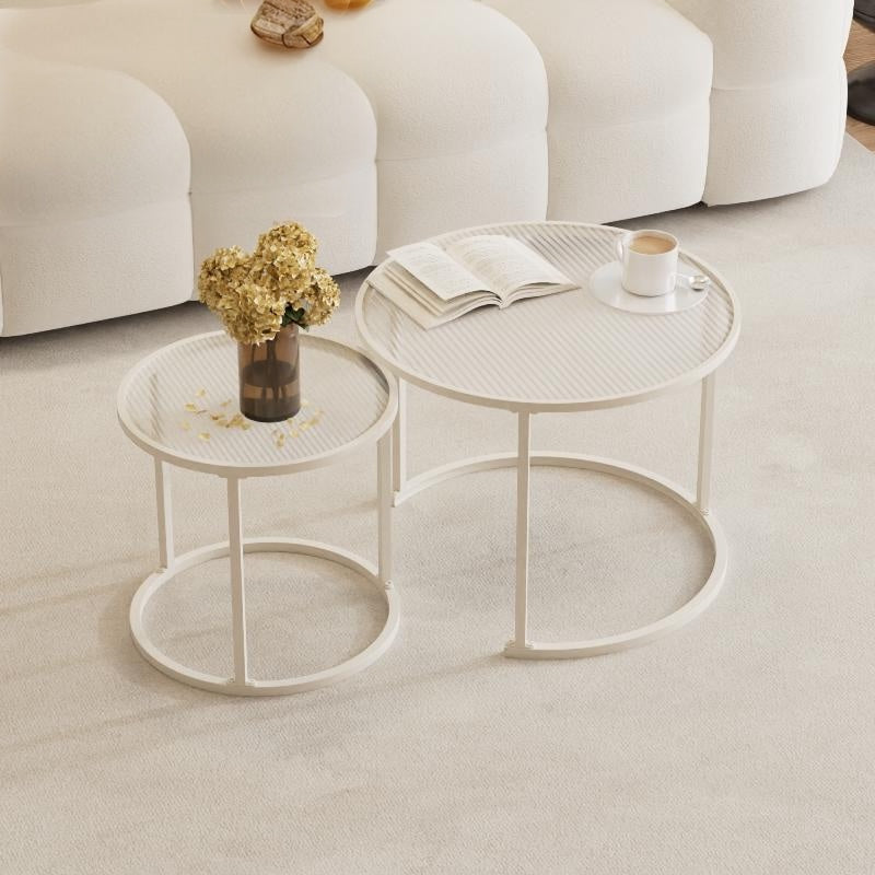 Nesting Glass Coffee Table Accent Tables