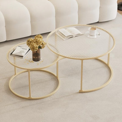 Nesting Glass Coffee Table Accent Tables