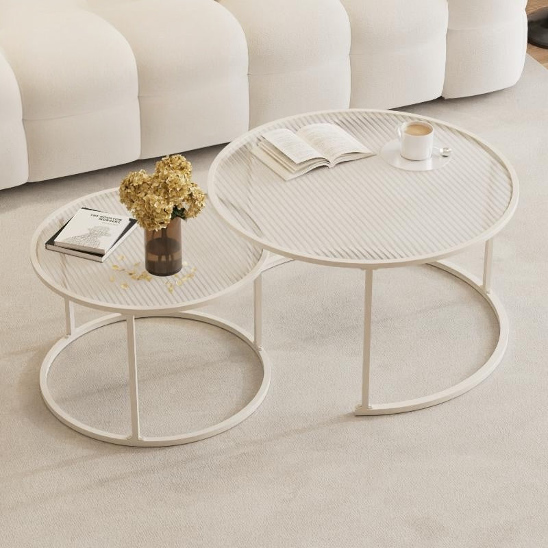 Nesting Glass Coffee Table Accent Tables