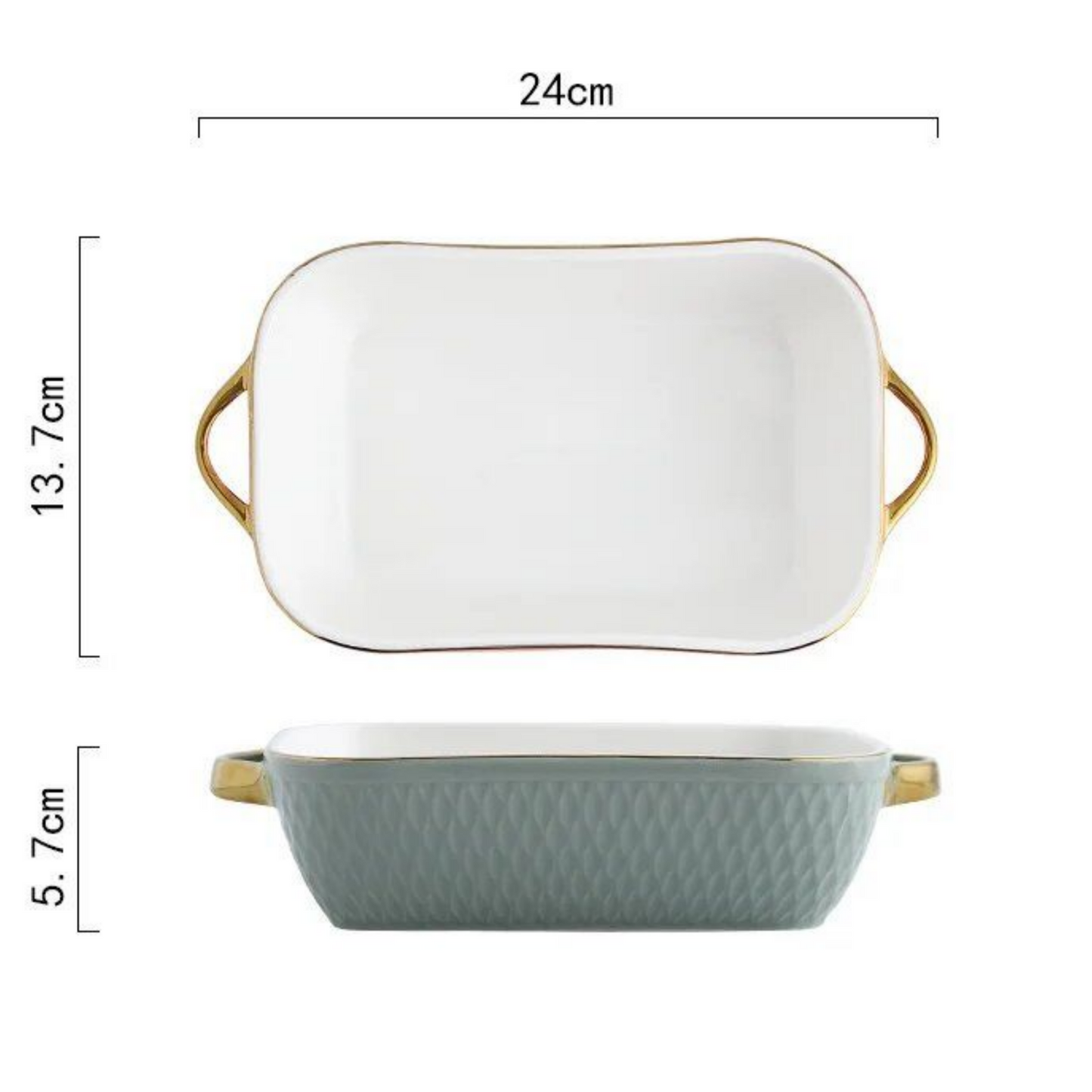 Coral Ceramic Baking Dish