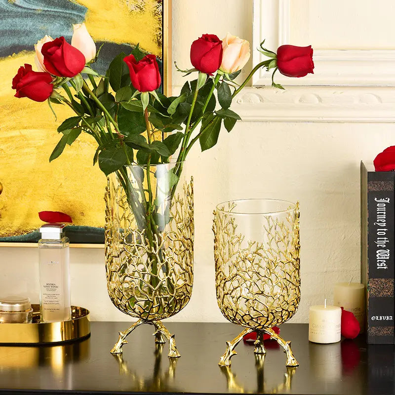 Gold Glass Vase