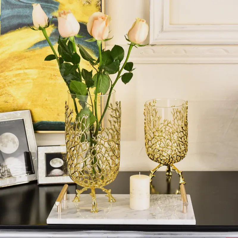 Gold Glass Vase