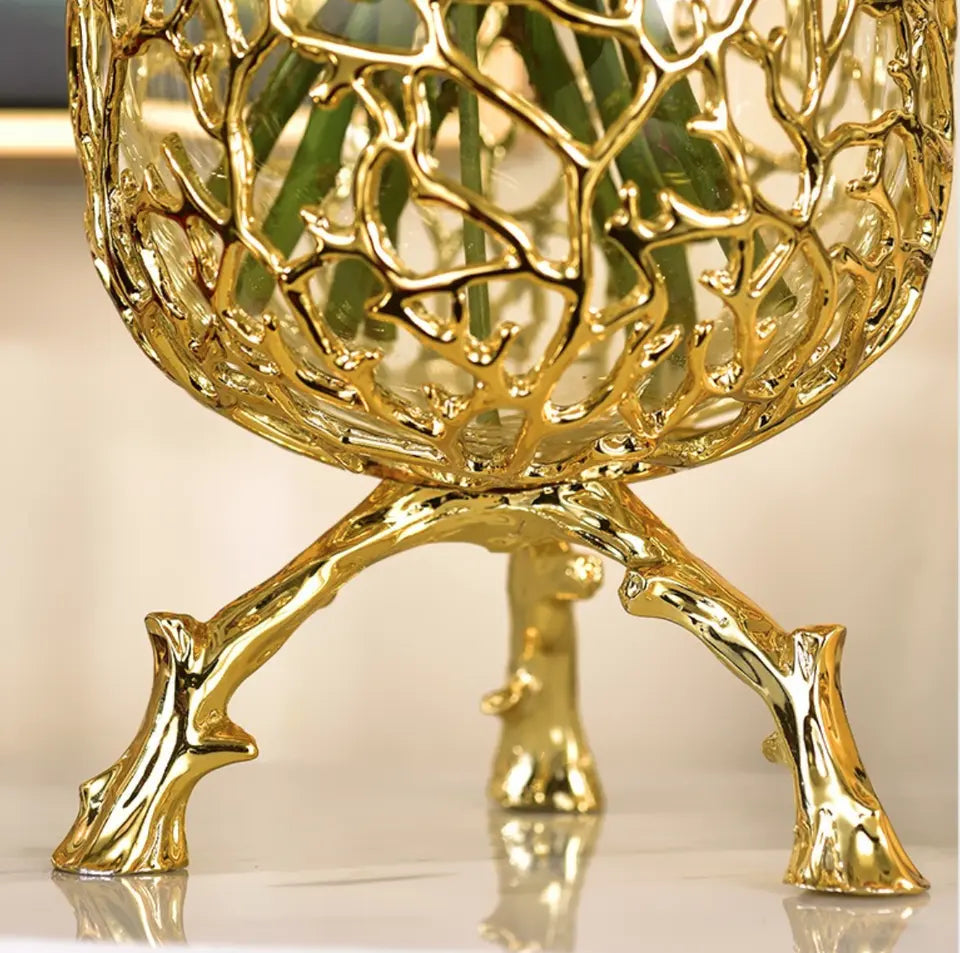 Gold Glass Vase