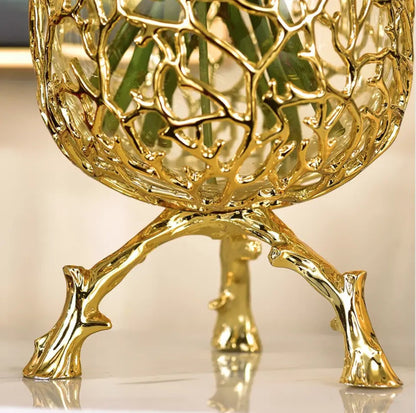 Gold Glass Vase