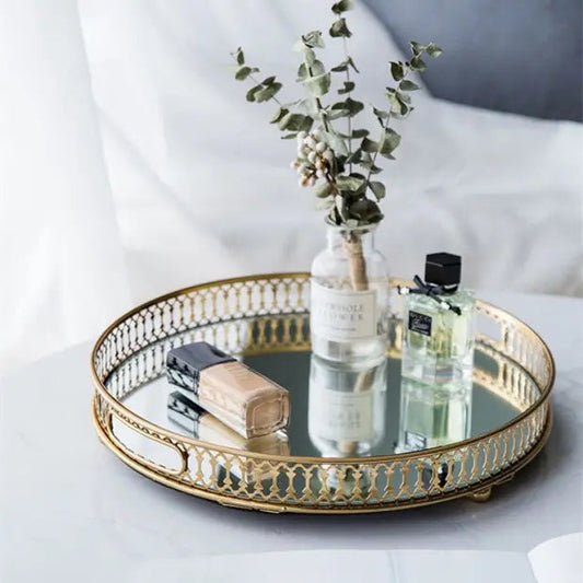 Round Mirror Tray