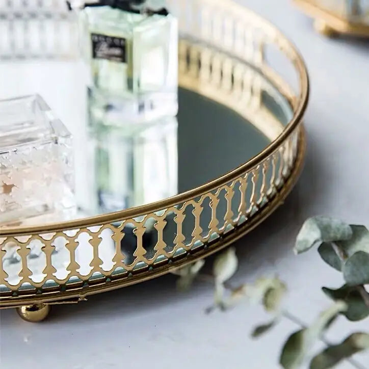 Round Mirror Tray