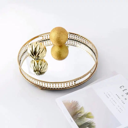 Round Mirror Tray