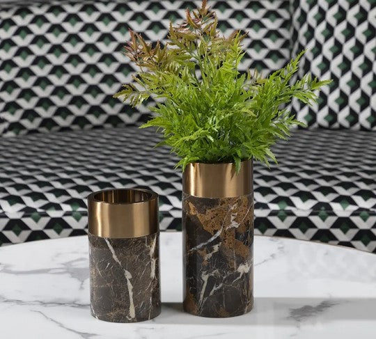 Gold Plated Copper Decorative Vase