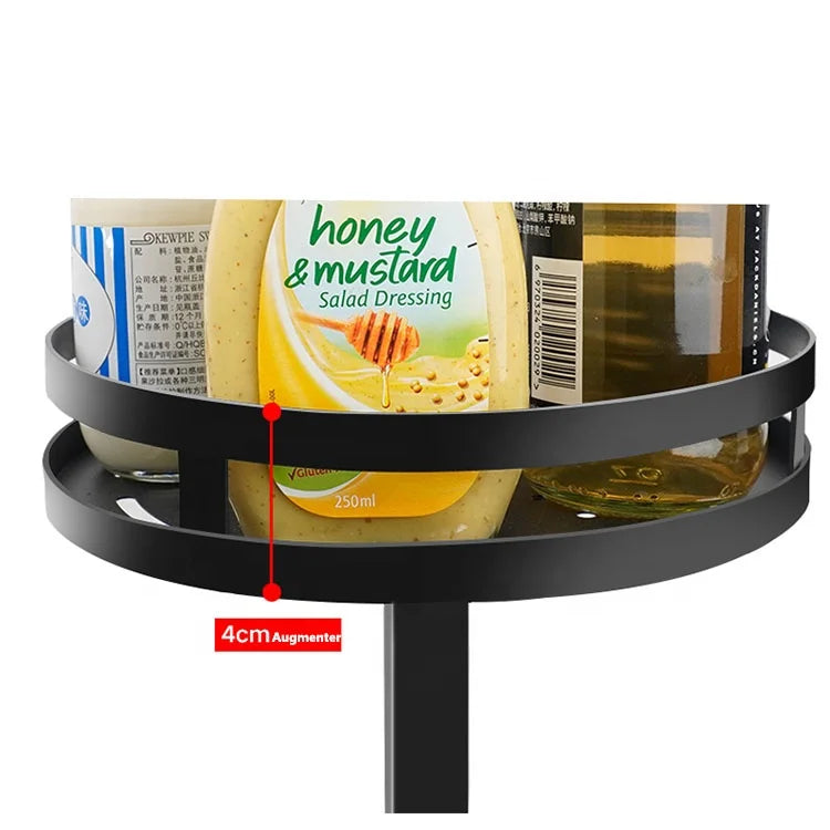 Oliver Rotary Spice Rack Black