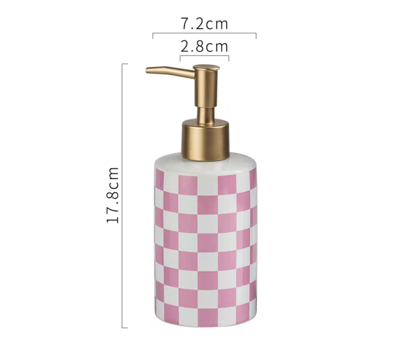 Plaid Soap Dispenser Ceramic Liquid Soap Dispenser